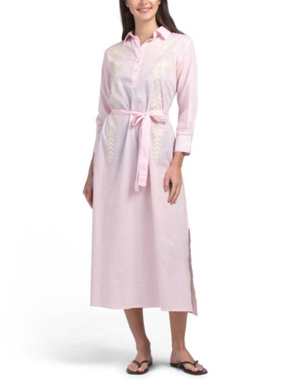 DEBBIE KATZ Brit Embroidered Maxi Cover-up Tunic